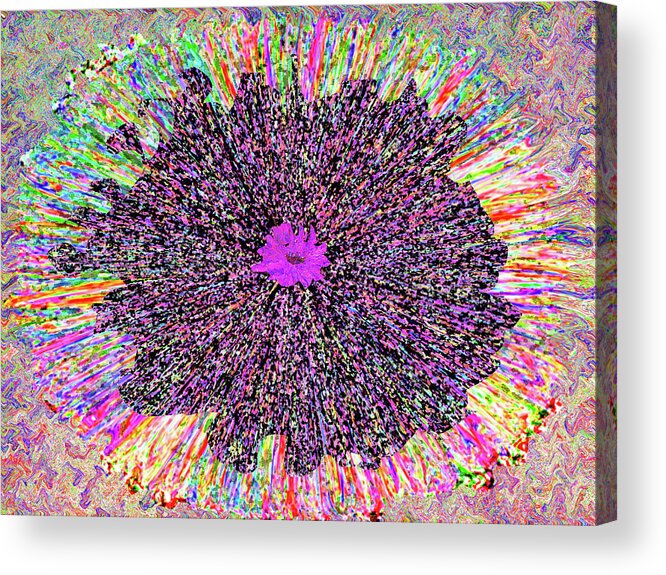 Kenneth James Acrylic Print featuring the digital art a Flower of the mind by Kenneth James