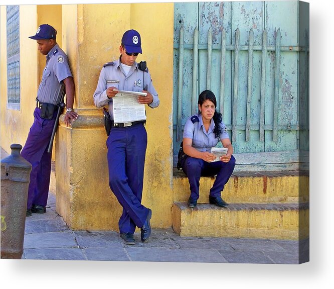 Cuba Acrylic Print featuring the photograph Taking a Break by Lynn Bolt