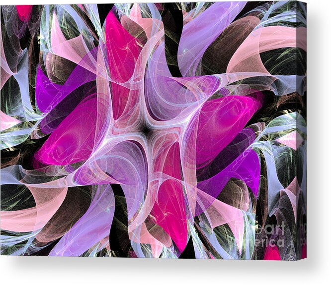 Andee Design Abstract Acrylic Print featuring the digital art The Dancing Princesses Abstract by Andee Design