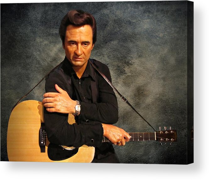 Johnny Cash Acrylic Print featuring the photograph The Man in Black by David Dehner