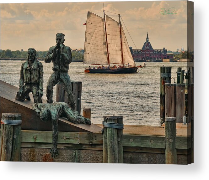 Sculpture Acrylic Print featuring the photograph The Rescuer by S Paul Sahm