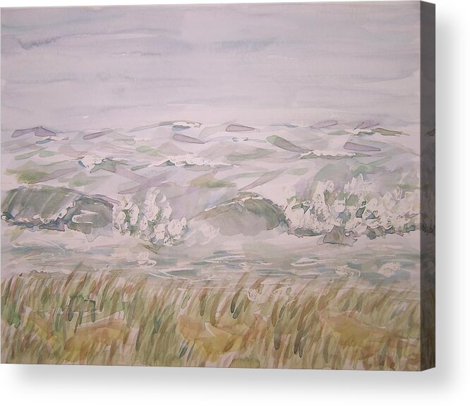 Waves Acrylic Print featuring the painting The Shore by James Cox