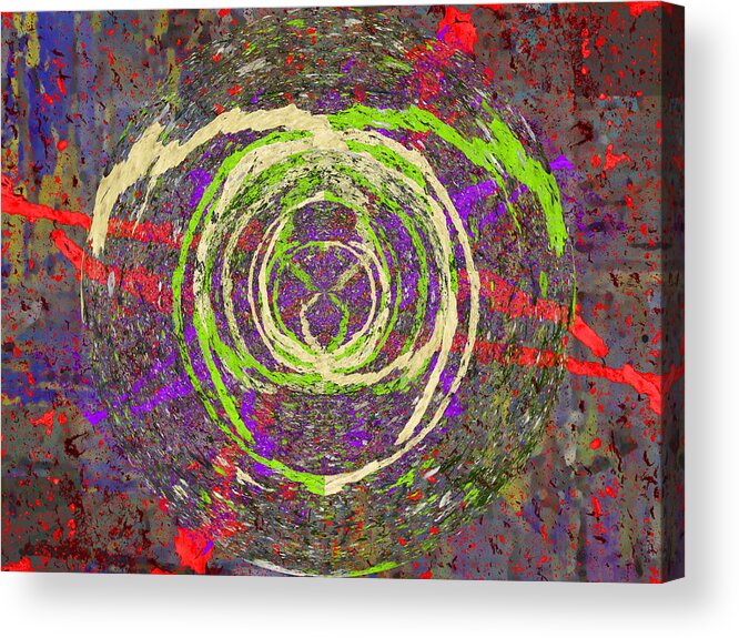 Writing Acrylic Print featuring the digital art The Writing On The Wall 5 by Tim Allen