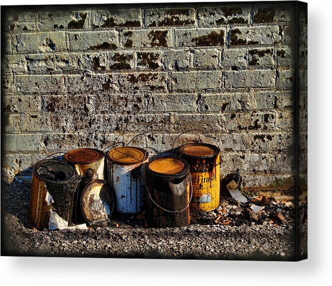 Alley Acrylic Print featuring the photograph Toxic Alley Grunge Art by Kathy Clark