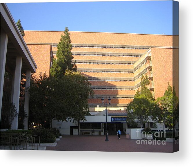 Ucla Acrylic Print featuring the photograph UCLA Original Medical Center by John Shiron