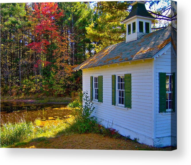 Landscape Acrylic Print featuring the photograph Victorian Shed in Fall 5 by George Ramos