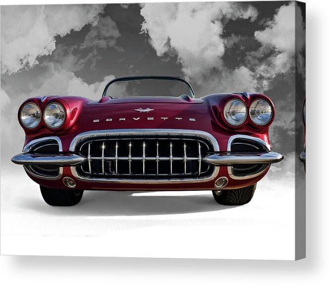 Corvette Acrylic Print featuring the digital art View From Cloud 9 by Douglas Pittman