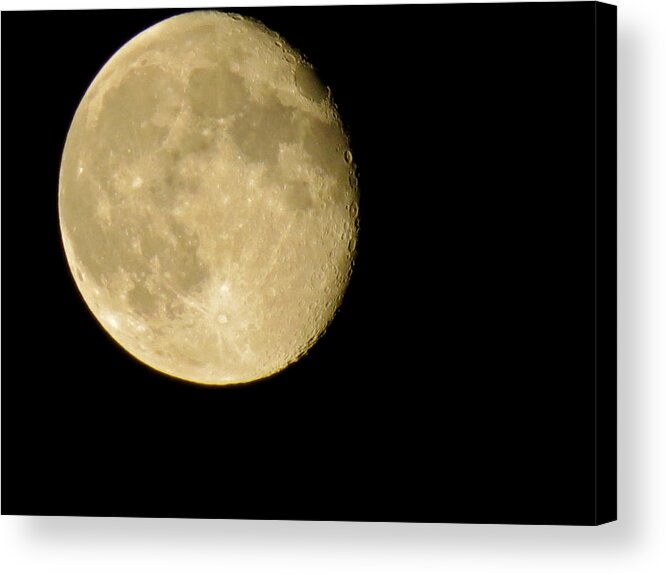 Moon Acrylic Print featuring the photograph Waning Moon by Azthet Photography