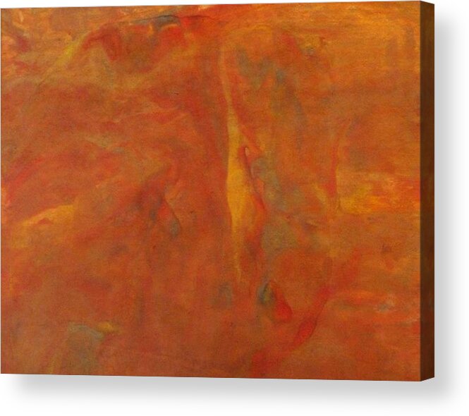 Orange Acrylic Print featuring the mixed media Warmth by Aimee Bruno