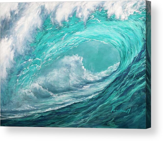  Acrylic Print featuring the painting Wave 10 by Lisa Reinhardt