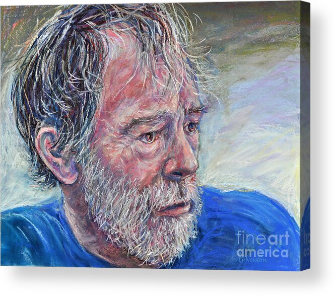 Pastel Acrylic Print featuring the painting Wicked Archeologist John by Li Newton