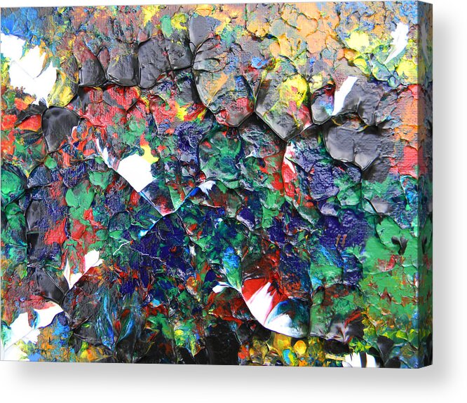 Abstract Art Acrylic Print featuring the painting X O 1 by Marwan George Khoury