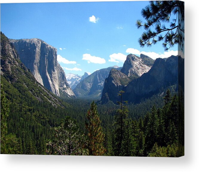 Yosemite Acrylic Print featuring the photograph Yosemite Panorama by Carla Parris