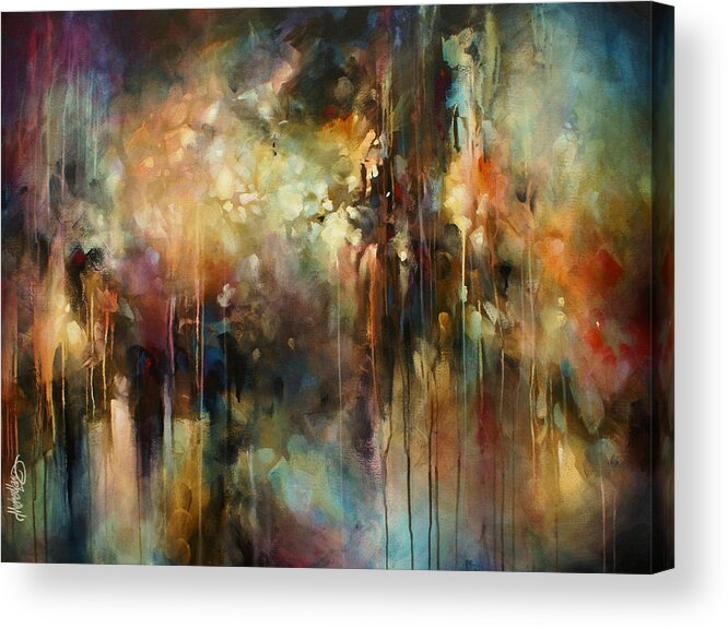 Large Acrylic Print featuring the painting ' Summers Rain ' by Michael Lang