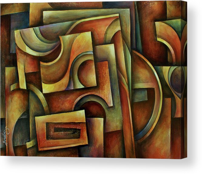 Abstract Acrylic Print featuring the painting ' Evolution of Space ' by Michael Lang