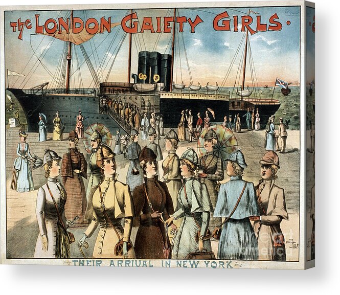 1891 Acrylic Print featuring the painting CHORUS GIRLS, c1891 by Granger