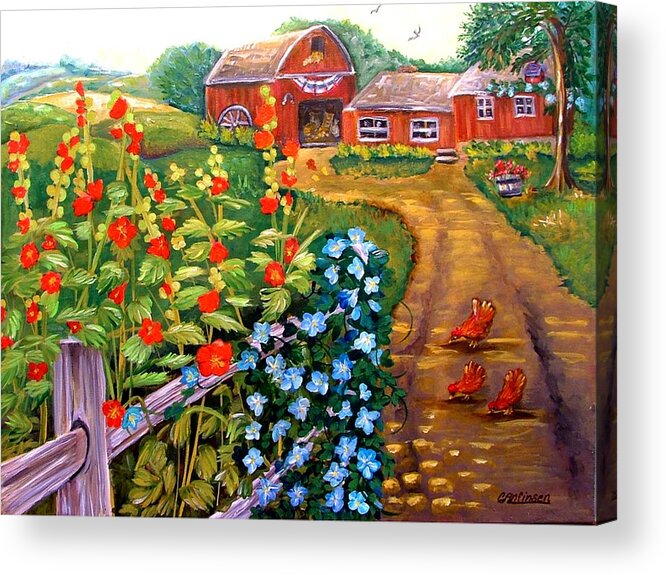 American Acrylic Print featuring the painting Americana #1 by Carol Allen Anfinsen
