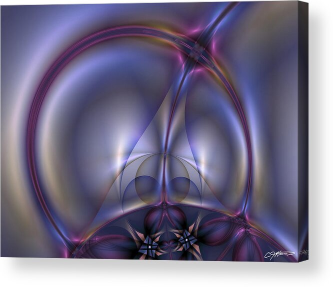Abstract Acrylic Print featuring the digital art Bound By Light #1 by Casey Kotas