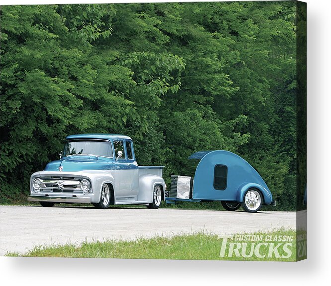 Ford F-100 Acrylic Print featuring the digital art Ford F-100 #1 by Super Lovely