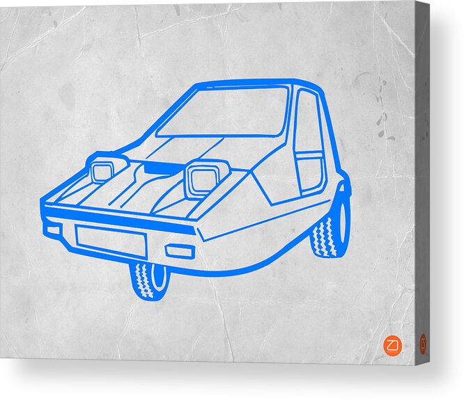 Auto Acrylic Print featuring the digital art Funny car #1 by Naxart Studio