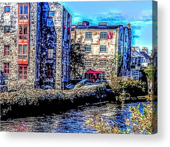Galway Acrylic Print featuring the painting paintings of Galway ,Ireland by Mary Cahalan Lee - aka PIXI