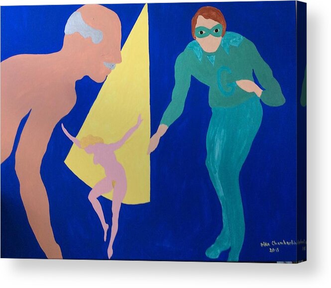 Marriage Counselor Acrylic Print featuring the painting Counselor by Erika Jean Chamberlin