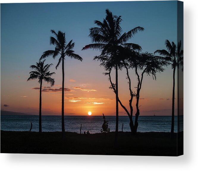 Hawaii Acrylic Print featuring the photograph Maui Sunset #2 by Steven Clark