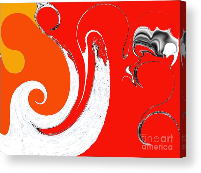 Digital Acrylic Print featuring the digital art Liquid Wonders by Fei A