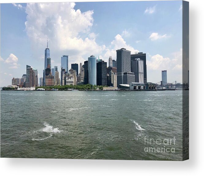New York Skyline Acrylic Print featuring the photograph New York Skyline #1 by Flavia Westerwelle