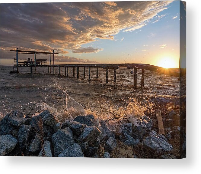 Sunset Acrylic Print featuring the photograph Portersville Bay Sunset by Brad Boland
