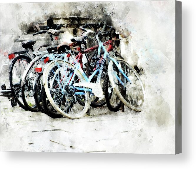 Art Acrylic Print featuring the digital art Running #1 by Art Di