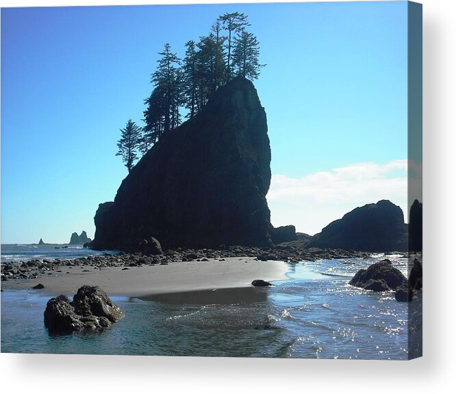 Twilight Acrylic Print featuring the photograph Seastacks at Second Beach La Push #1 by Kelly Manning