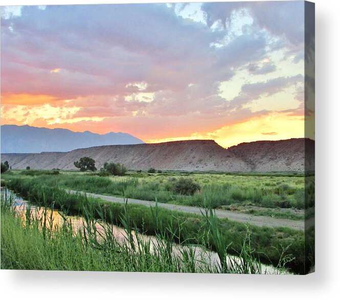 Sky Acrylic Print featuring the photograph Canal Colors #1 by Marilyn Diaz