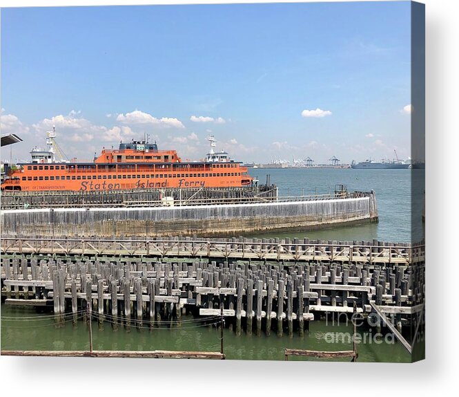 Staten Island Ferry Acrylic Print featuring the photograph Staten Island Ferry #1 by Flavia Westerwelle