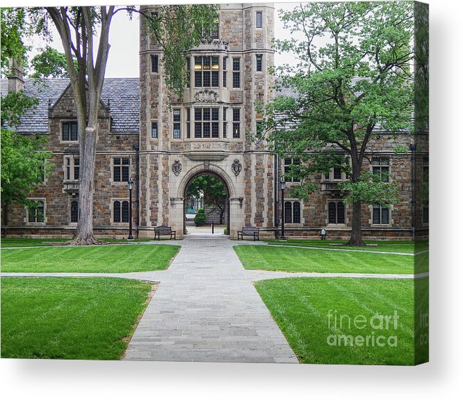 University Of Michigan Acrylic Print featuring the photograph University of Michigan Campus #1 by Phil Perkins