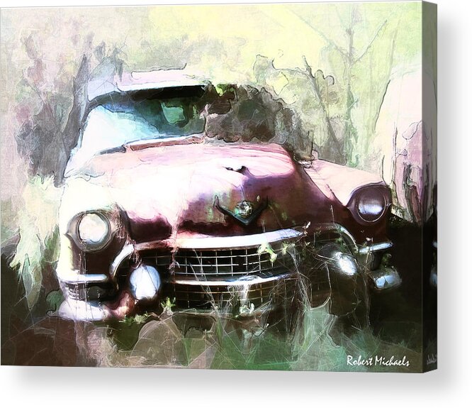  Acrylic Print featuring the photograph 1955 Cadillac In Harmony by Robert Michaels