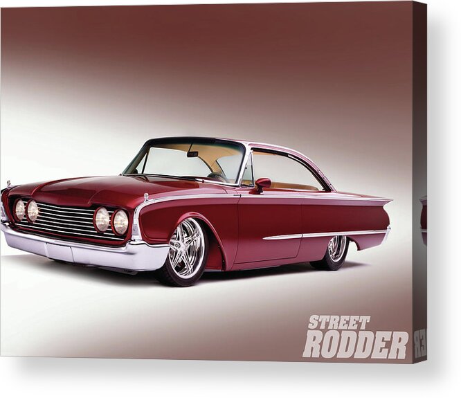 1957 Ford Fairlane Acrylic Print featuring the digital art 1957 Ford Fairlane by Super Lovely