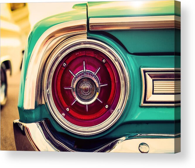 1960s Acrylic Print featuring the photograph 1964 Ford Galaxie 500 XL Tail Light by Jon Woodhams