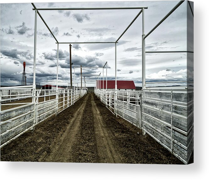 Corrals Acrylic Print featuring the photograph Empty Corrals #2 by Mountain Dreams