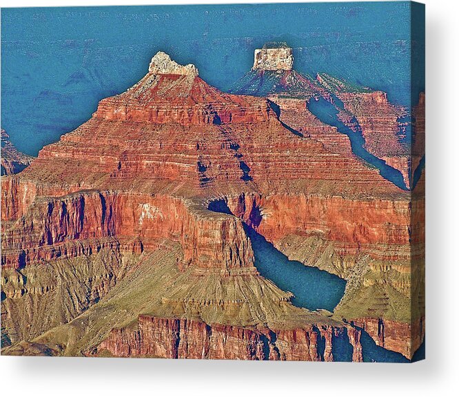Hopi Point View In Grand Canyon National Park Acrylic Print featuring the photograph Hopi Point View of Grand Canyon in Grand Canyon National Park-Arizona #2 by Ruth Hager