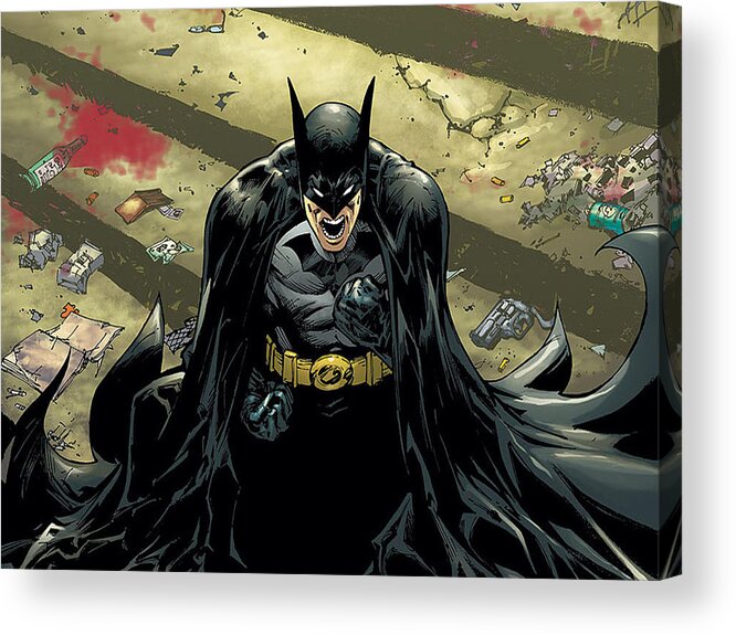 Batman Acrylic Print featuring the digital art Batman #24 by Super Lovely