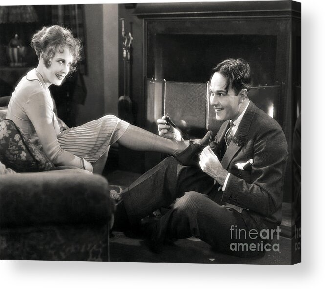 -couples- Acrylic Print featuring the photograph Silent Film Still: Couples #28 by Granger