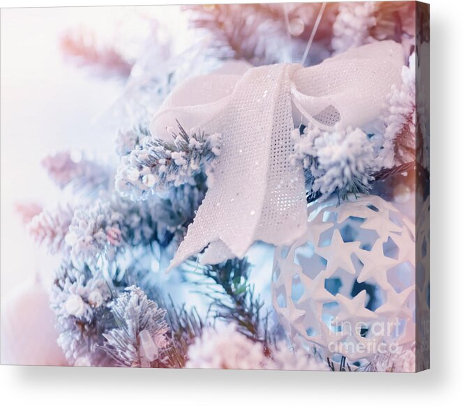 Background Acrylic Print featuring the photograph Beautiful Christmas decoration #3 by Anna Om