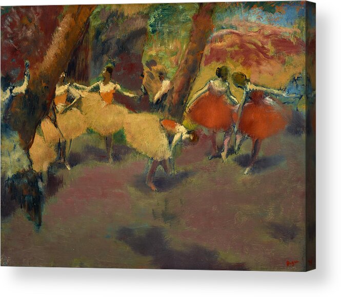 Edgar Degas Acrylic Print featuring the painting Before The Performance #3 by Edgar Degas