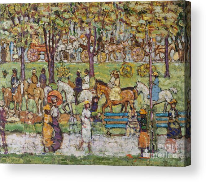 Central Park Acrylic Print featuring the painting Central Park by Maurice Prendergast