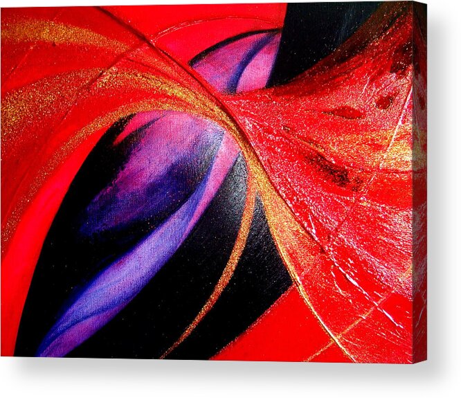 Fusion Acrylic Print featuring the painting Fusion #2 by Kumiko Mayer