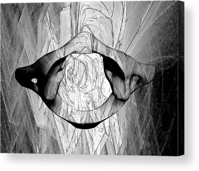 Anatomy Acrylic Print featuring the digital art BW Sketches #31 by Joseph Ventura