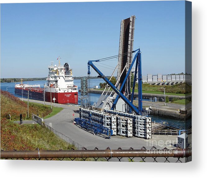 Saint Lawrence Seaway Acrylic Print featuring the photograph Saint Lawrence Seaway, Iroquois Lock #4 by Scimat