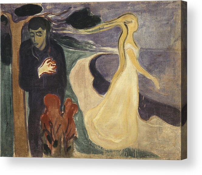Edvard Munch Acrylic Print featuring the painting Separation #9 by Edvard Munch