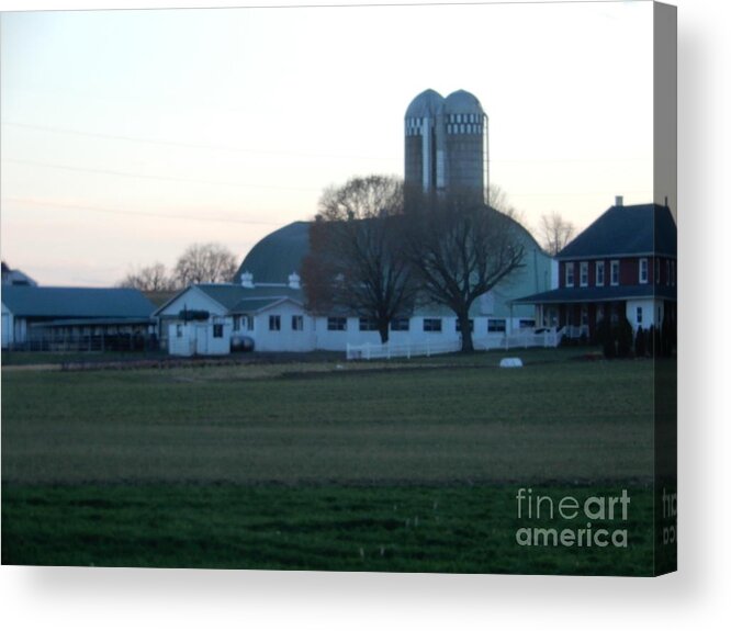 Amish Acrylic Print featuring the photograph A Glorious Amish Evening by Christine Clark